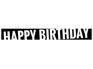HappyBirthday モノクロ