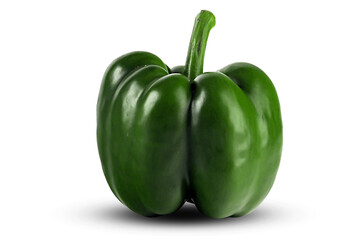 sweet pepper, green paprika, isolated on white background, clipping path, full depth of field