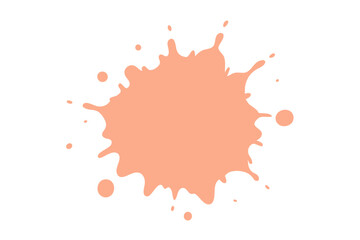 Coral Peach paint splatter | vector on white background