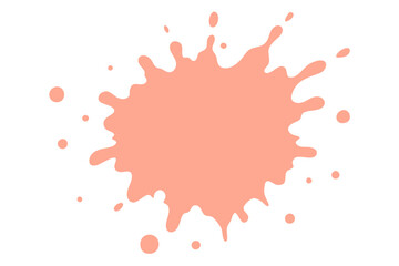 Coral Peach paint splatter | vector on white background