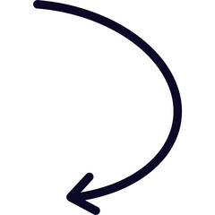 Hand-drawn arrow symbols without background can be used as png.