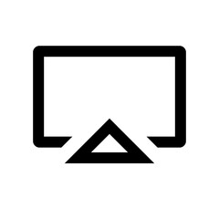 Airplay icon in black, outline style and transparent background