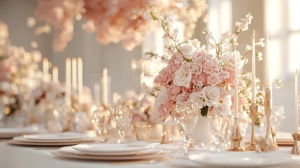 Wedding planner's portfolio in 3D, blank, displaying beautifully organized event concepts.