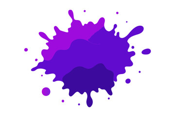 Indigo Purple paint splatter | vector on white background