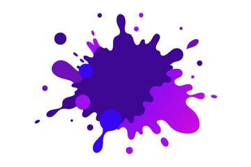 Indigo Purple paint splatter | vector on white background