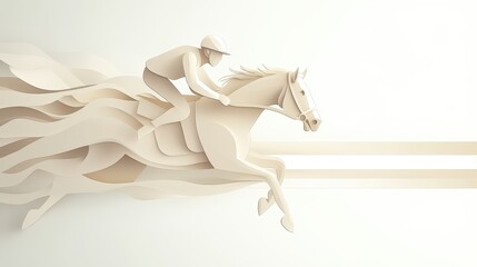 A man riding a horse in a race