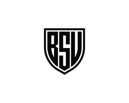 BSU logo design vector template. BSU