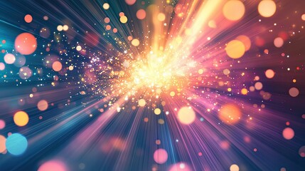 Fototapeta premium An abstract background with radiant beams of light emerging from the center, creating a vibrant, high-energy effect.