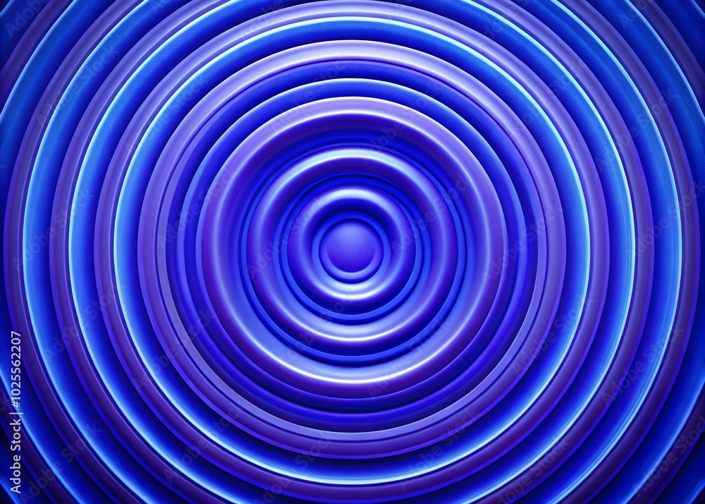Poster energetic indigo concentric neumorphic circles for dynamic media projects, perfect for backgrounds a