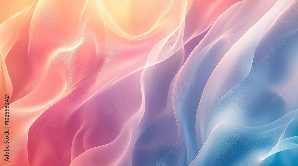 Poster an abstract gradient background with a soft, pastel-colored fade, evoking a sense of tranquility and