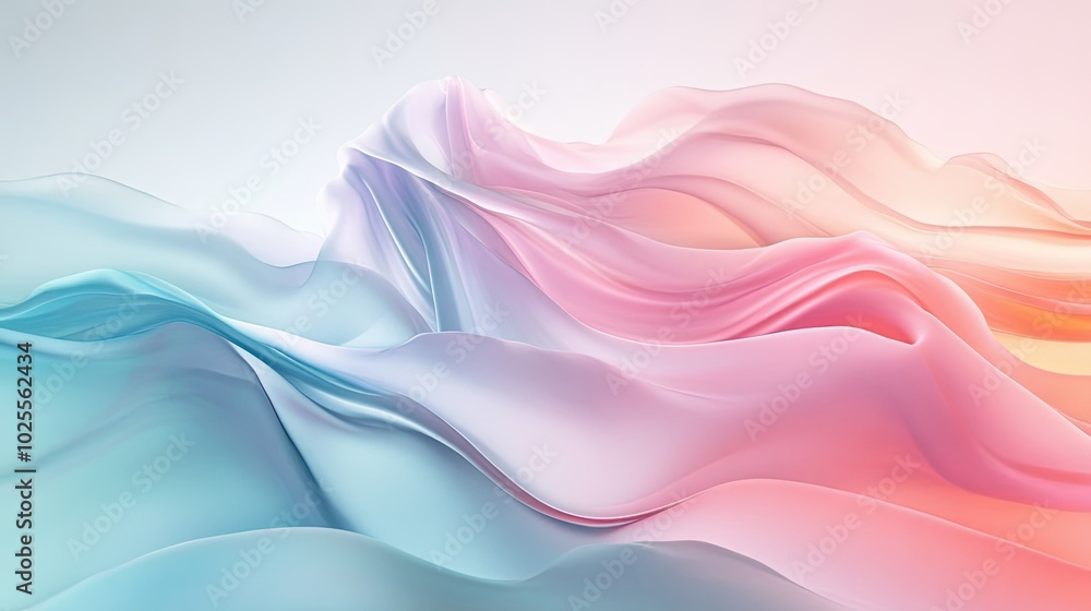 Poster an abstract gradient background with a soft, pastel-colored fade, evoking a sense of tranquility and