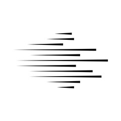 Horizontal speed lines for comic books. Manga, anime graphic speed striped texture. Horizontal fast motion lines for comic books. Vector illustration