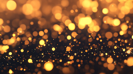 Beautiful shimmering golden bokeh background, perfect for festive themes, celebrations, and elegant designs.