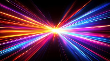 Abstract Neon Lights Speed Lines Background