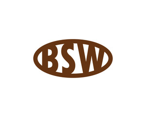 BSW logo design vector template. BSW