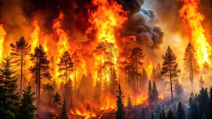 Devastating effects of raging forest fire