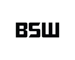 BSW logo design vector template. BSW