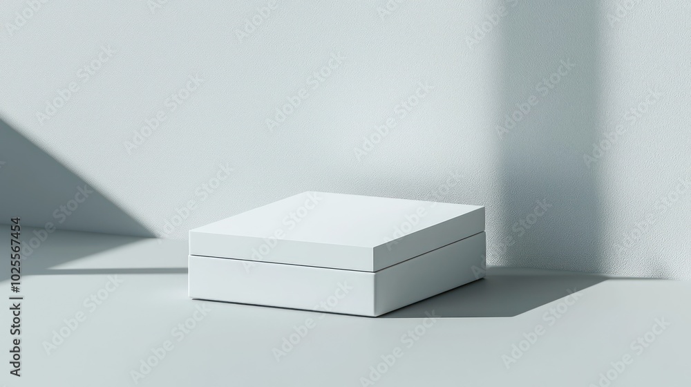 Poster white box mockup in 3d, featuring a flip-top design for practical storage.