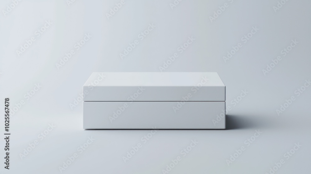 Poster easy-access white box model in 3d with a flip lid, ideal for compact storage.