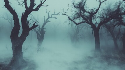 Minimalist Background of Halloween Banner: Dark Vector Art Featuring Pumpkins and Ghosts for October Festivities






