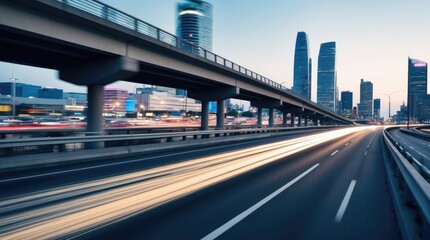 Naklejka premium photograph of a highway overpass generate ai