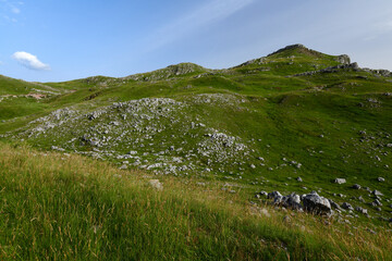 Bergsteppe in den Dinarischen Alpen, Crveni Kuk, Bosnien-Herzegowina // Mountain steppe in the...