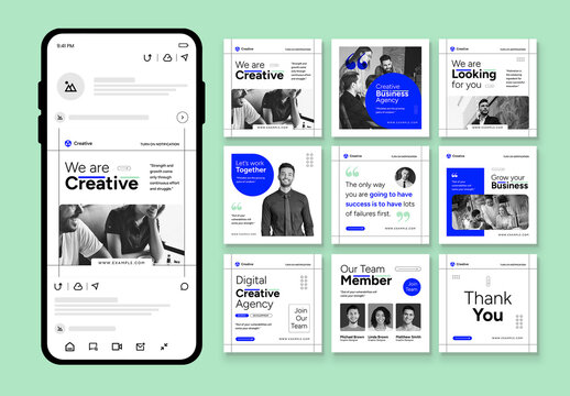 Business Social Media Post Template Layout