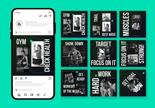 Fitness Social Media Post Layout