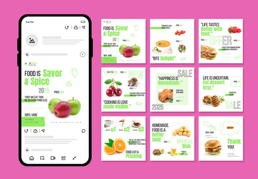 Food Social Media Post Layout