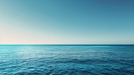 Obraz premium Tranquil Blue Ocean with Clear Sky