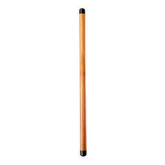 A straight, polished cue stick with black tips, perfect for a game of billiards or pool