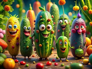 Fun and Whimsical Pickles Cartoons for Your Creative Projects and Designs Featuring Colorful Characters and Playful