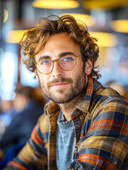 Obraz premium man in glasses