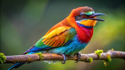 Obraz premium Grumpy Bird Perched on a Branch, Perfect for Capturing the Essence of Discontent in Nature Photography