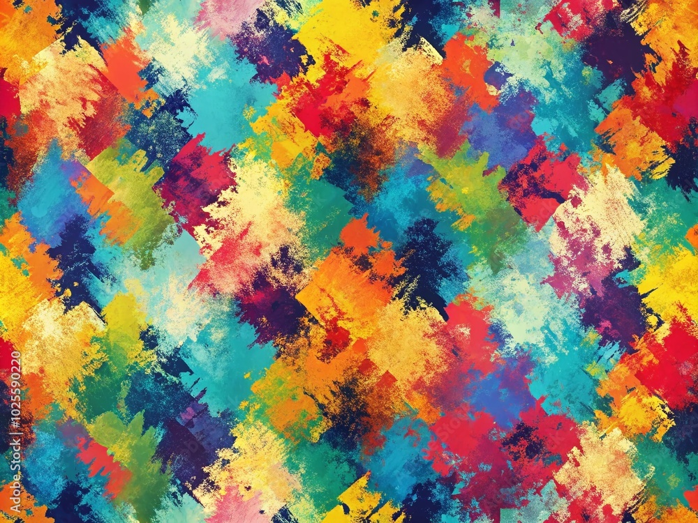 Poster grunge vector paint texture seamless pattern for creative projects and design