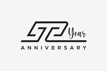 Obraz premium Anniversary 52 year logo vector design