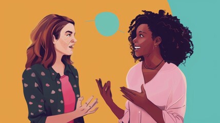 Deaf Woman Conversing with Animation and Engagement