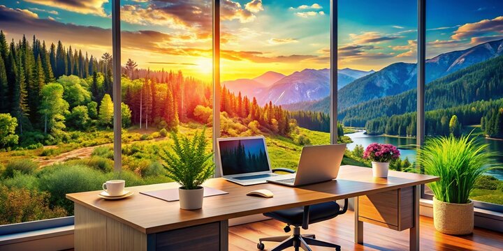 HD Desktop Backgrounds 1920x1080 for Productivity Boost while Working Extra Hours in a Stylish Office Environment