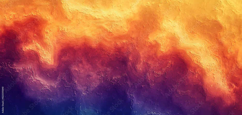 Poster vibrant abstract texture blending warm hues with cool tones, creating a dynamic visual experience fo