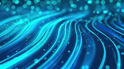 A sleek digital wave design filled with bright blue particles, perfect for techinspired backgrounds and wallpaper options.