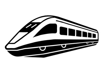 High-speed train silhouette vector illustration 