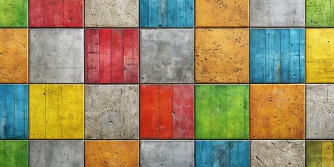 High-Quality Concrete Tiles Texture for Backgrounds, Design Projects, and Architectural Visuals - Versatile and Durable