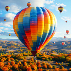Fototapeta premium hot air balloon in the sky