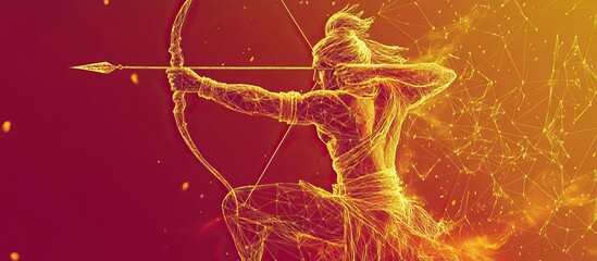 Archer in a Fiery Blaze