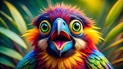 Obraz premium Hilarious Weird Bird Meme Captures Quirky Expressions for Fun Social Media Sharing and Creative Content Ideas