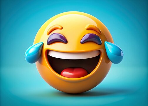 Hilarious Crying with Laughter Emoticon Representing Joyful Expressions and Fun Reactions in Digital Communication