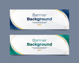 Set of simple business banner design template