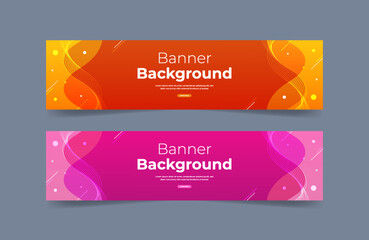 Gradient abstract banner template