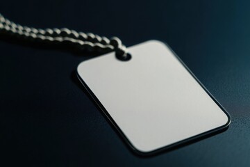 Fototapeta premium Blank name tag macro, with copy space