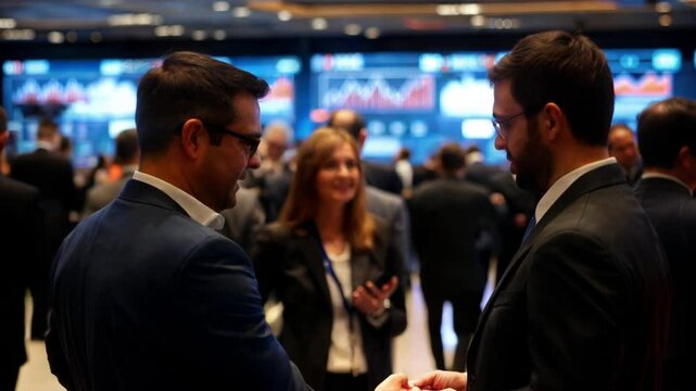 Networking at a Financial Conference Investors and Analysts Share Insights for Future Success